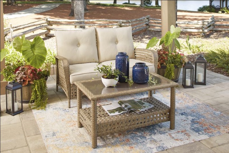 American Design Furniture by Monroe - Hampton Bay Outdoor Loveseat 